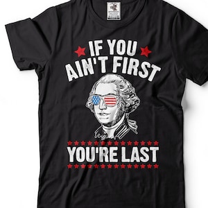 4th of July Independence day American USA t-shirt US Birthday mens shirt George Washington Tee Shirt