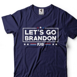 Statement Apparel Let's Go Brandon T-Shirt, Black, Small 