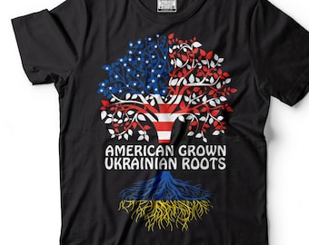 American Grown Oekraïense roots T-shirt Oekraïne patriottisch T-shirt