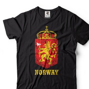 Norwegen Wappen T-Shirt: Skandinavisches Wikinger Herren T-Shirt