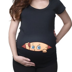 Baby Peeking T-shirt Pregnancy Shirt Birth Announcement - Etsy