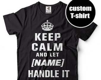 Custom 'Keep Calm' Unisex T-shirt: Personalized Name Gift