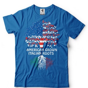 Maglietta delle radici italiane coltivate in America Maglietta patriottica italiana