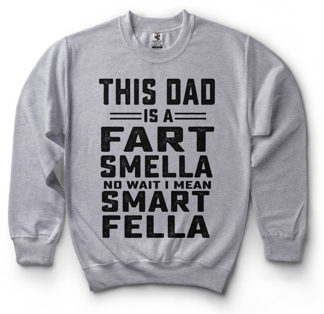 Father's Day Sweatshirt Funny Father Fleece Gray Sweater Etsy UK