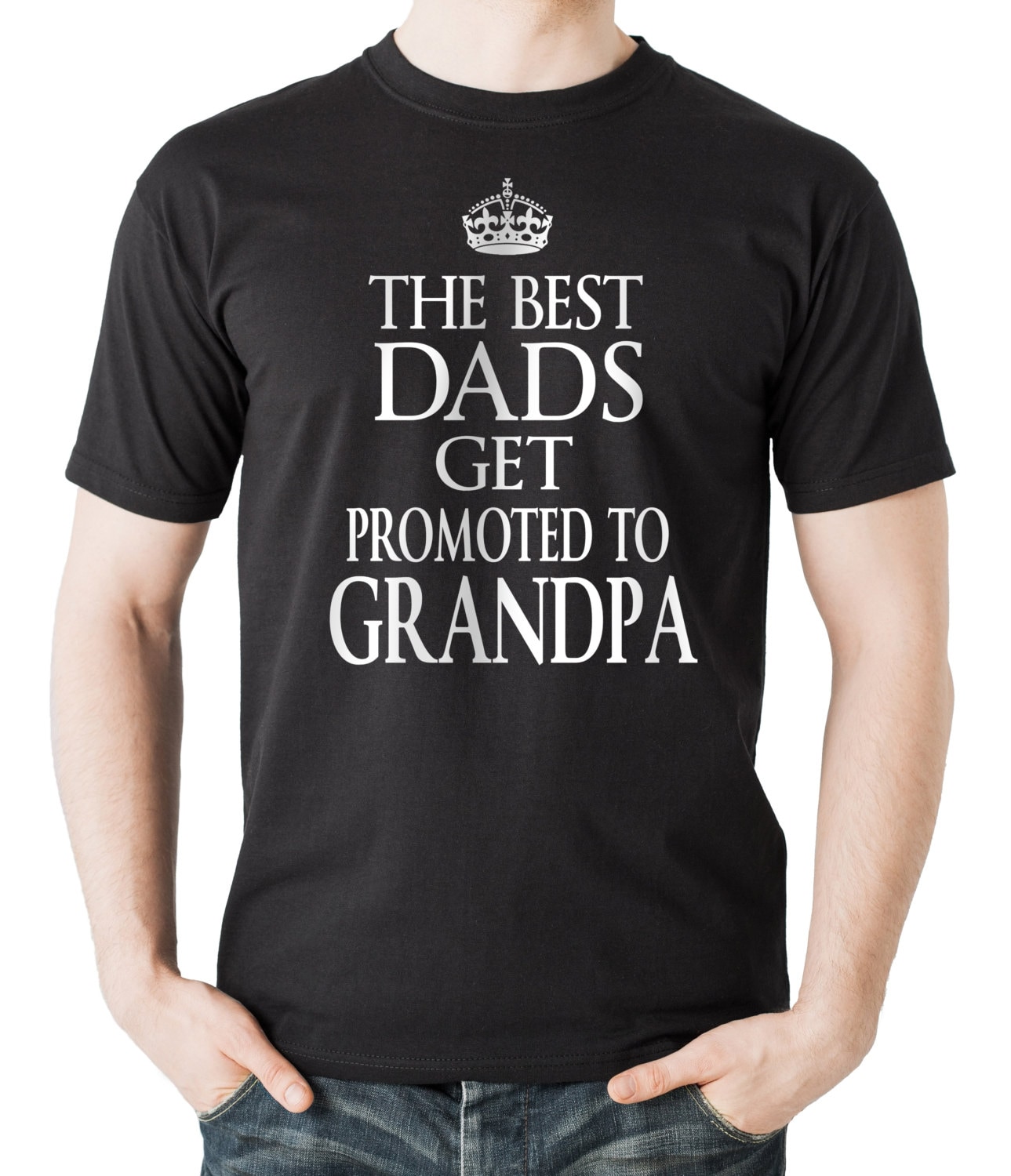 The Best Dads Get Promoted to Grandpa T-shirt Baby | Etsy