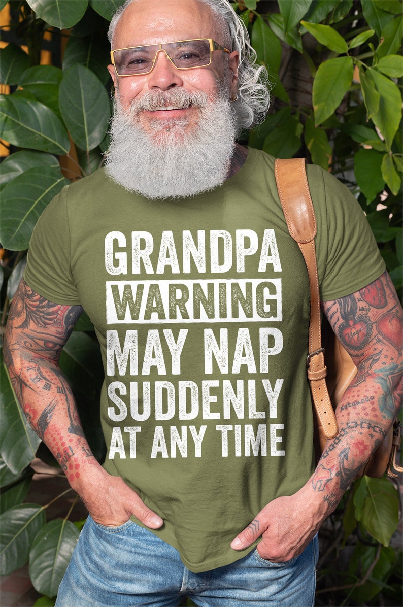 Opa Lustiges T-Shirt Vatertag Papa T-Shirt Großvater Geschenk Humor Lustiges Baumwoll-Herren-T-Shirt Geburtstagsgeschenk für Ihn Shirt Bild 8