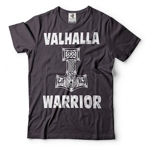 Valhalla Warrior T-shirt Valhalla Vikings Viking T-shirt Norseman Norse Tee Shirt