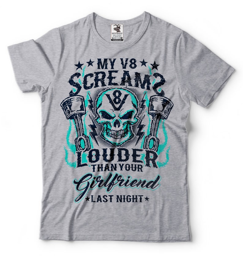 Car Enthusiast Tshirt Funny Car Lover V8 Engine American Etsy