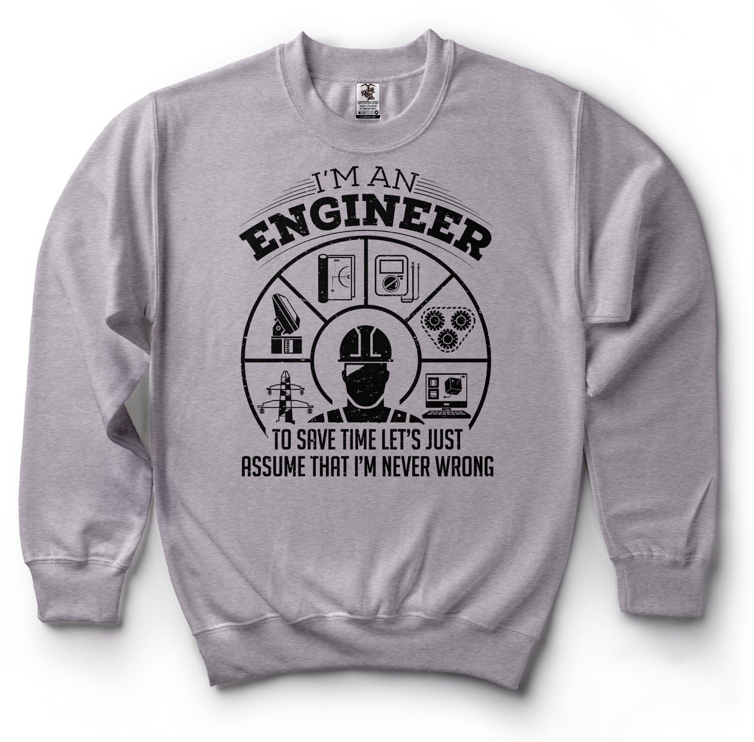Funny Hoodie Birthday Present Gift I'm An Engineer To Save Time.. 