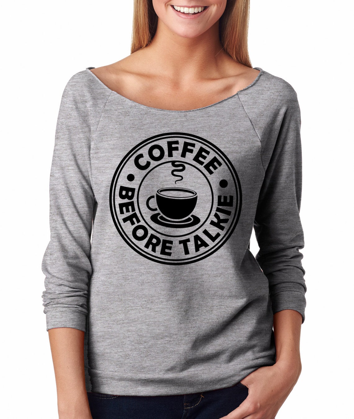 Stylish French Terry Raglan Funny Coffee Top Gift For Coffee | Etsy