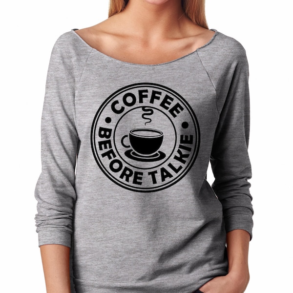 Stylish French Terry Raglan Funny Coffee Top Gift For Coffee Lovers Coffee Shop Top T-shirt