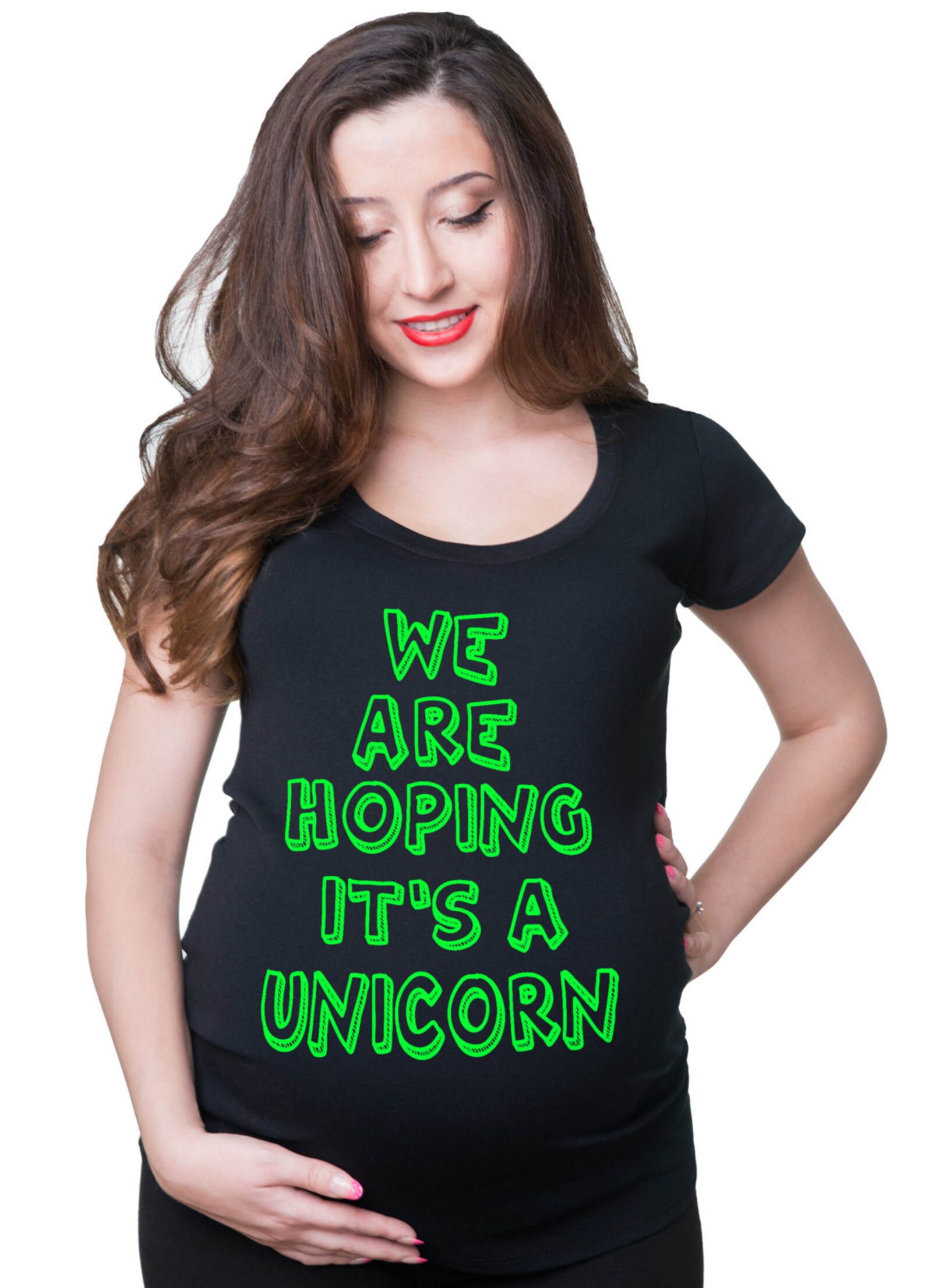 Pregnancy Gift We Are Hoping It's A Unicorn Cute and Funny Etsy