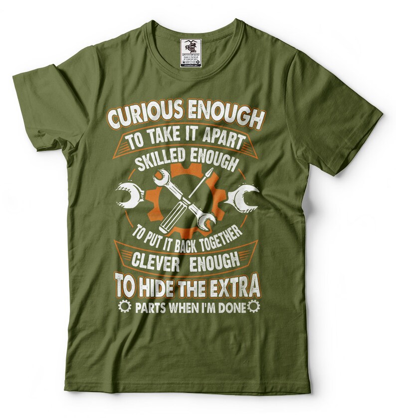 Funny Mechanic T-Shirt: Gift for Husband, Boyfriend, Father image 4