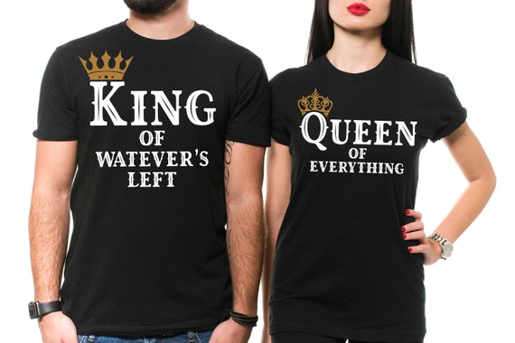 junto a Paloma franja Pareja de camisetas a juego King Queen Funny Unisex - Etsy México