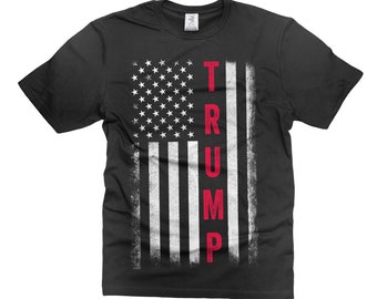 Trump Flag T-shirt US Presidential Election 2024 Shirt Donald Trump Shirt USA Flag T-shirt