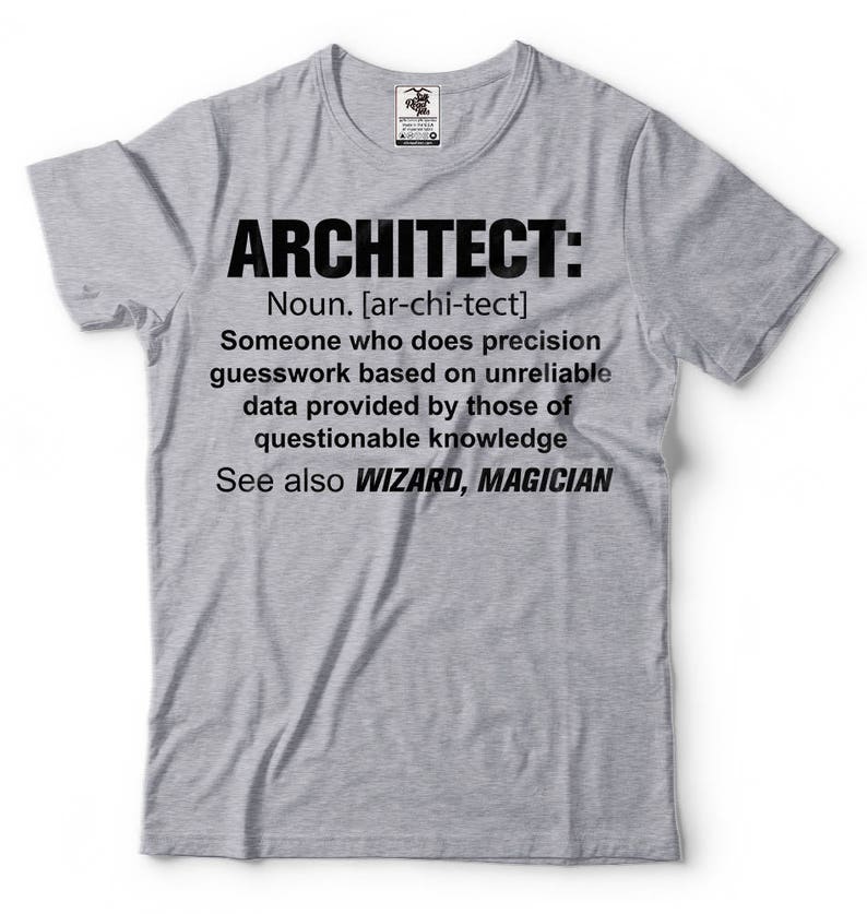Architect Tshirt Funny Definition Noun Profession Tee Shirt Etsy