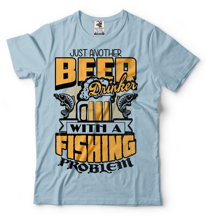 Fishing Tshirt Fishing Beer Drinker Tee Shirt Funny Fisherman Etsy