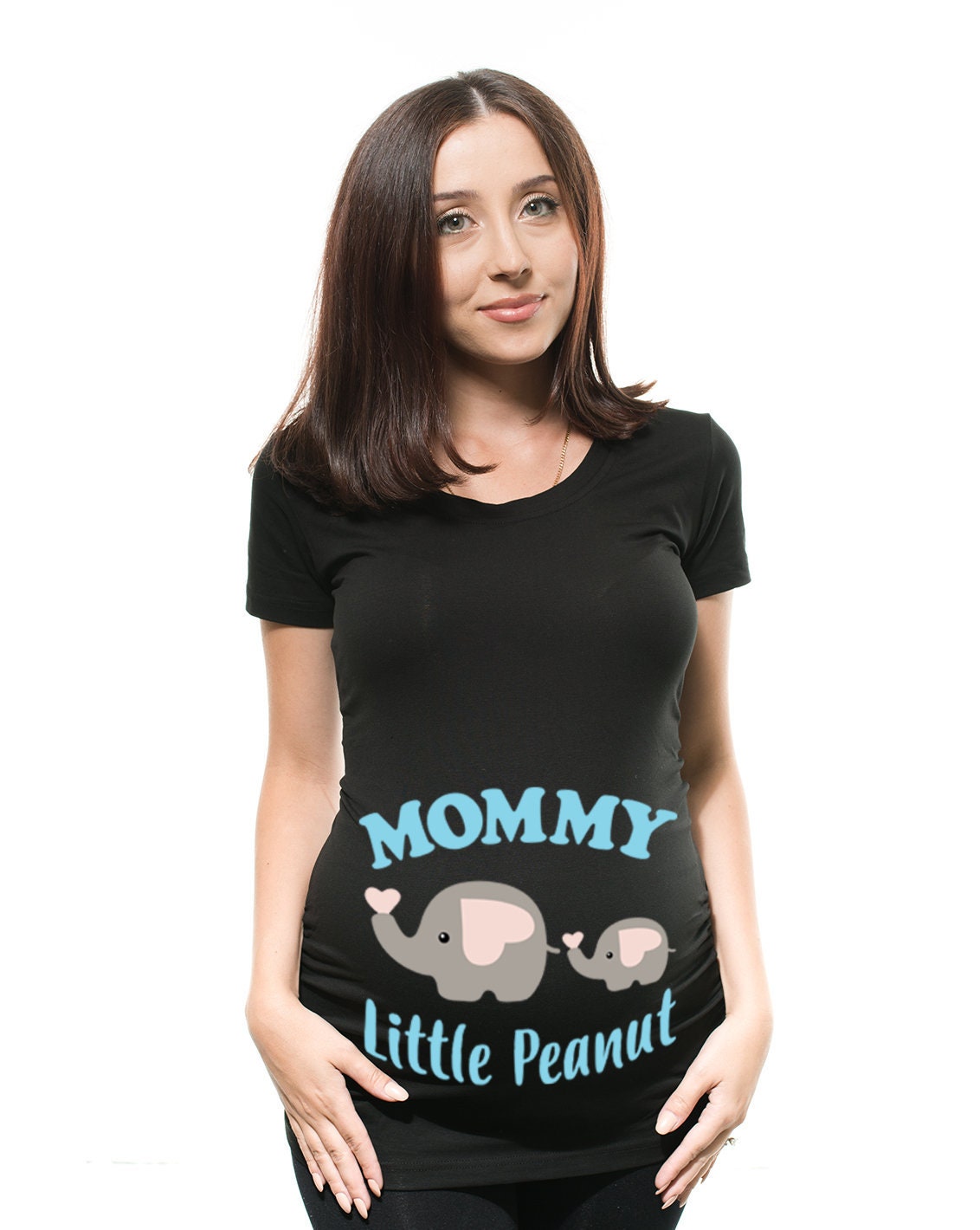 vand blomsten Lam Størrelse Maternity T-shirt Mommy's Little Peanut Pregnancy Cute Tee - Etsy