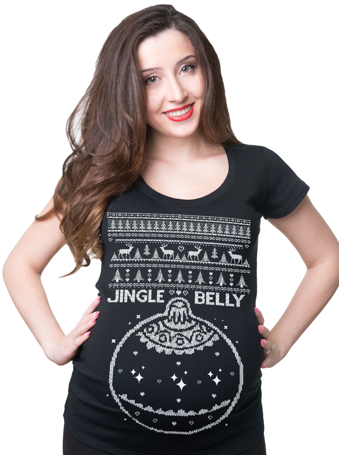 funny pregnant christmas sweaters