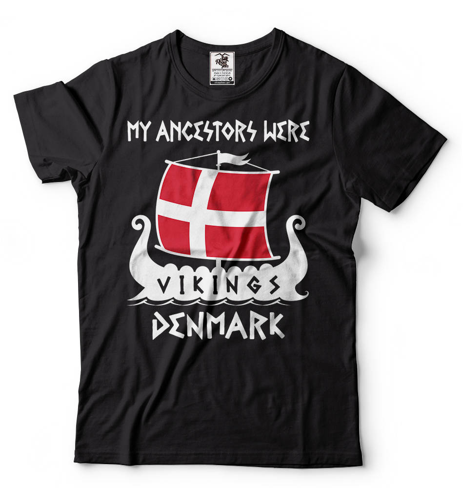botanist virtuel Forpustet Denmark T-shirt Danish Viking Heritage T-shirt Vikings Boat - Etsy