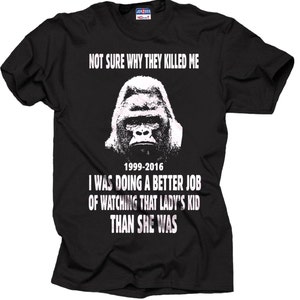 Harambe Support T-Shirt RIP Harambe Gorilla Tee Shirt