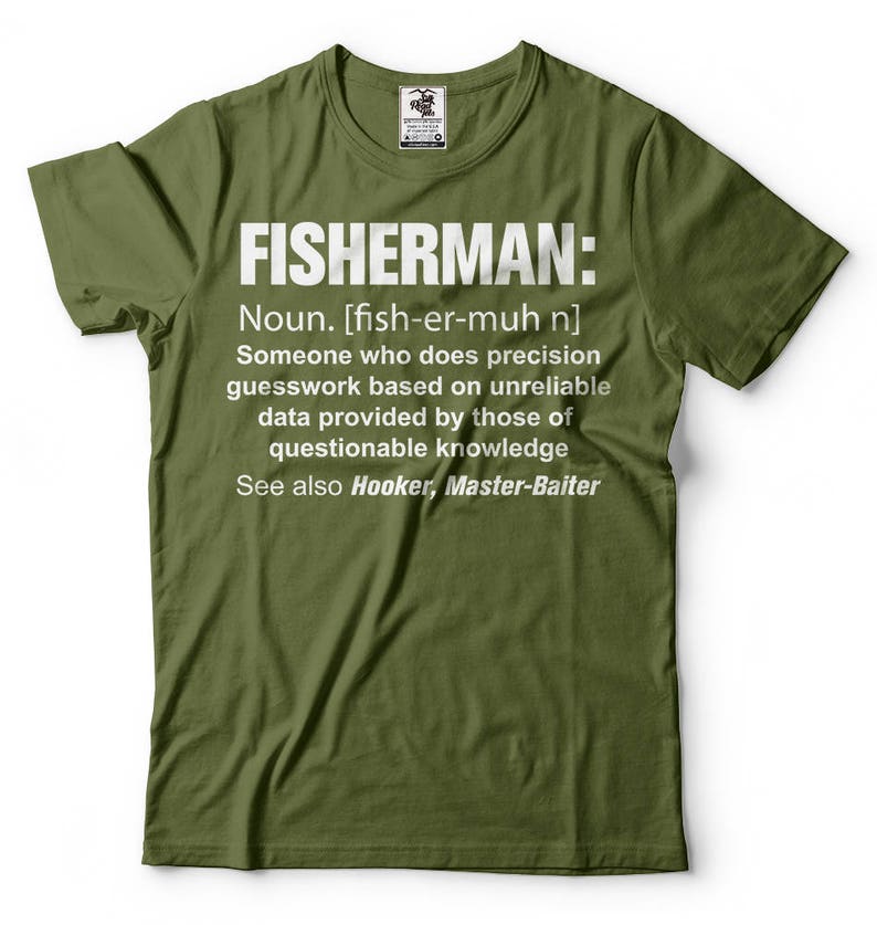 Fishing T-Shirt Funny Fisherman Definition Noun Tee Shirt image 0