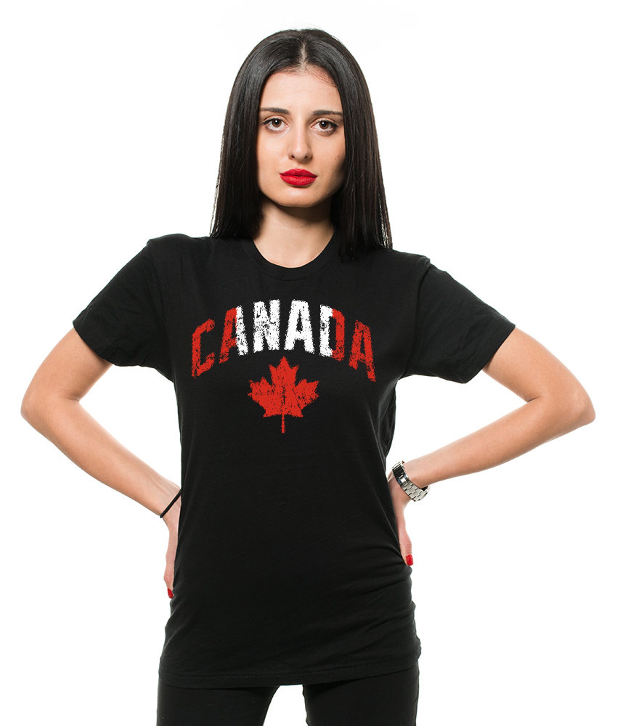 Discover Canada T-shirt Canada Maple Leaf Flag T-shirt Canadian Heritage National Day Mens Unisex Fit T-shirt