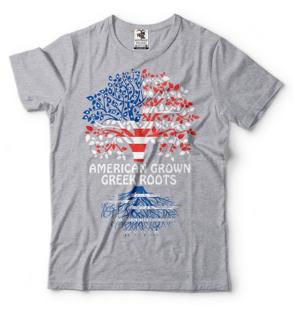 Greece T-Shirt American Grown Greek Roots. Greece T-Shirt American Grown Greek Roots.