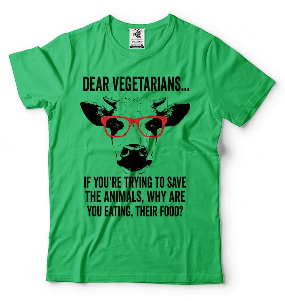 Anti-vegan T-shirt Anti Vegetarian Shirt Mens Funny Tee Etsy