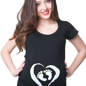 T Shirt Maglia Maglietta Premaman "Mani E Piedi - Foto 2