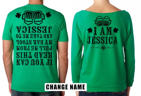 Funny Custom Couple St Patrick T-shirts Saint Paddy T-shirts