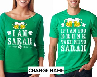 customizable last name shirt Patrick's Day Irish Pub St DARK t-shirt