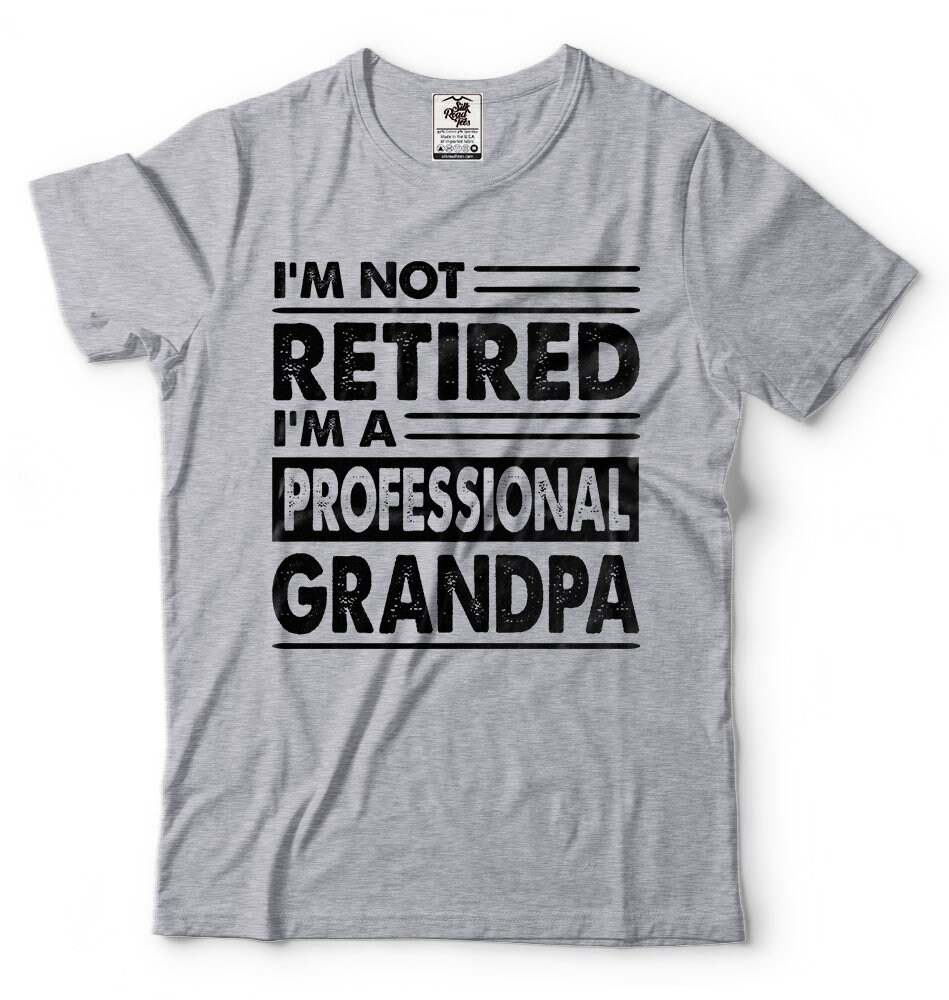 Retired Grandpa shirt Grandfather retirement tee shirt Funny | Etsy