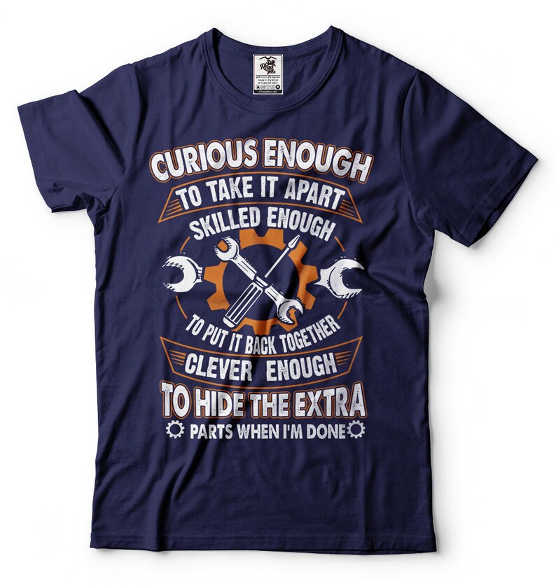 Funny Mechanic T-Shirt: Gift for Husband, Boyfriend, Father image 5