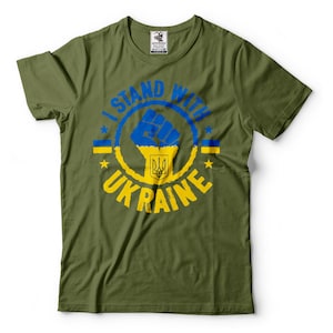 I stand with Ukraine T-shirt Ukraine Trident Tee shirt Flag Tee Resistance Shirt