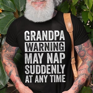 Grandpa Funny T-shirt Father&#39;s day Papa Tee Shirt Grandfather Gift Humor Funny Cotton Mens Tshirt Birthday Gift for Him Shirt