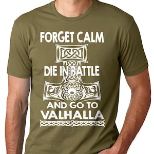 Wikinger T-Shirt Lustig Valhalla Odin Symbol T Shirt