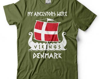 Denmark T-shirt Danish Viking T-shirt Vikings Boat Etsy