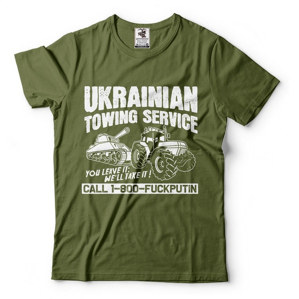 Ukrainian Towing Service Tractor T-shirt Ukraine national flag t-shirt