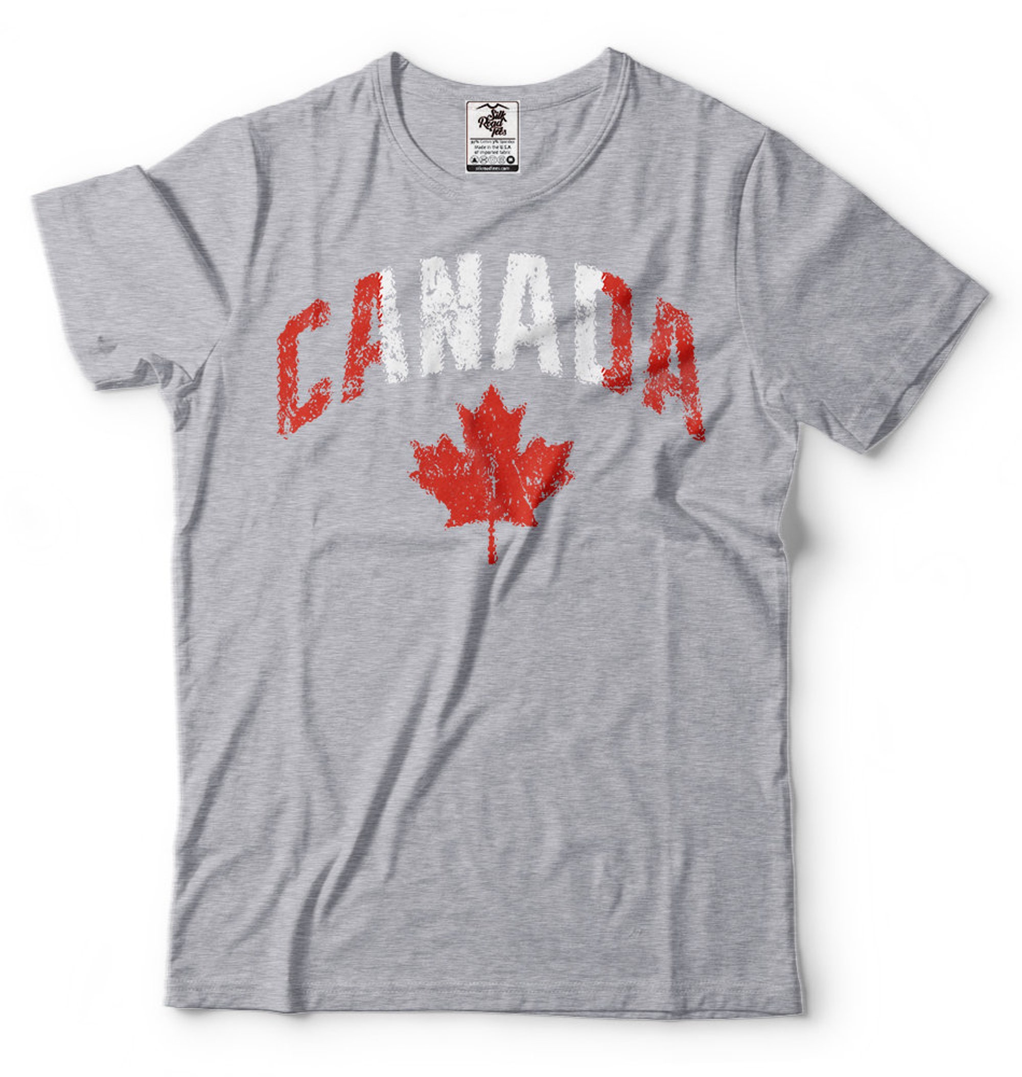 Discover Canada T-shirt Canada Maple Leaf Flag T-shirt Canadian Heritage National Day Mens Unisex Fit T-shirt