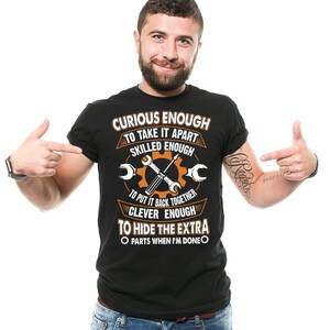 Funny Mechanic T-Shirt: Gift for Husband, Boyfriend, Father image 2