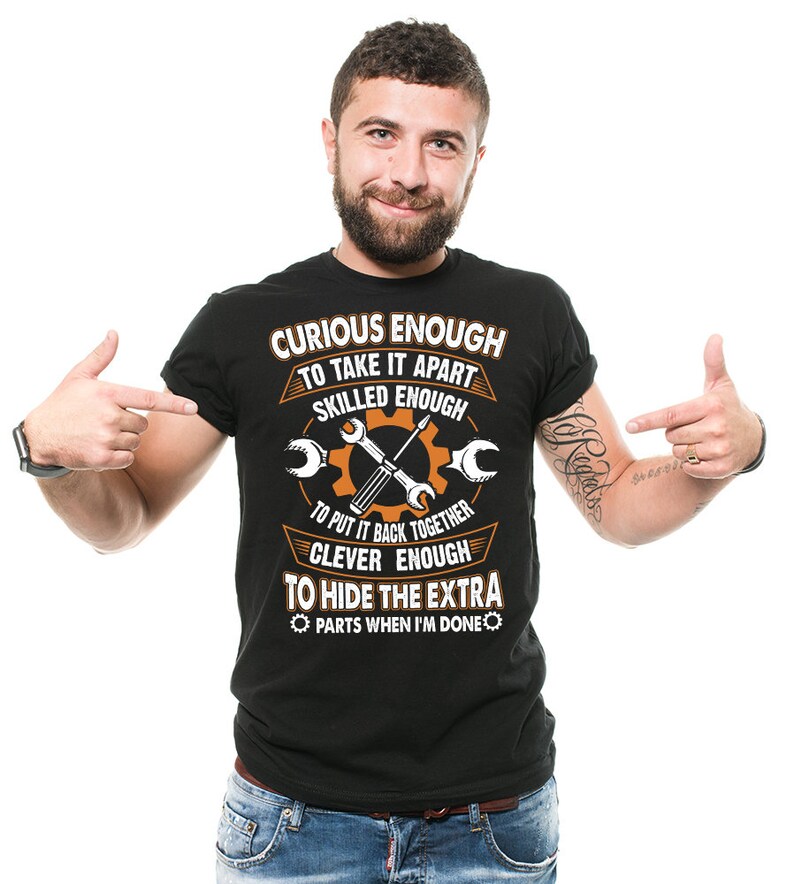 Funny Mechanic T-Shirt: Gift for Husband, Boyfriend, Father image 2