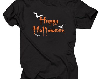 Happy Halloween Bats T-Shirt Halloween Party Costume Tee Shirt