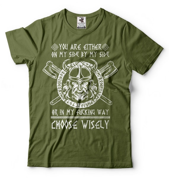 Viking T-shirt Choose Wisely Funny Mens T-shirt Vikings Tee | Etsy