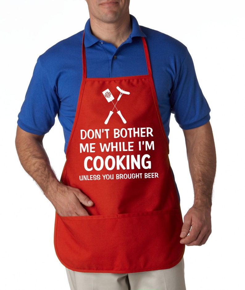 Apron Grill BBQ Beer Cook Kitchen Apron Cookout Grillman Apron Etsy