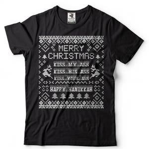 Funny Christmas Popular Culture Movie Quote T-shirt Happy Hanukkah Merry Christmas Tee Shirt