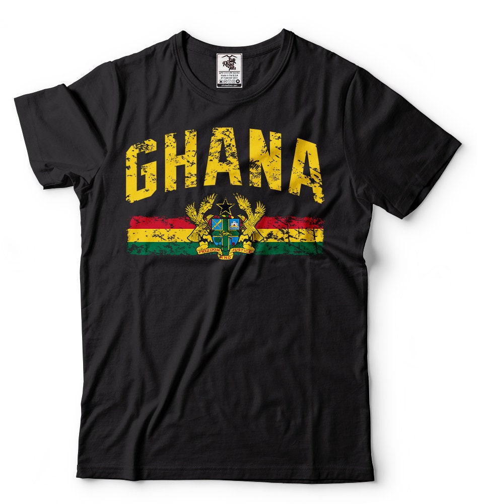 Ghana T-shirt Unisex Tee Shirt Ghana Coat of Arms Flag Tee | Etsy