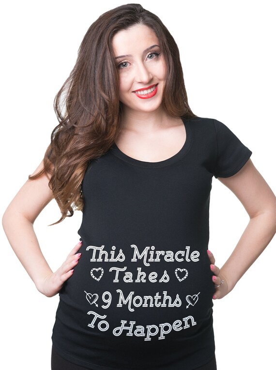 Womens Miracle Under Construction Pregnancy Announcement T-Shirt Womens Miracle Under Construction Pregnancy Announcement T-Shirt