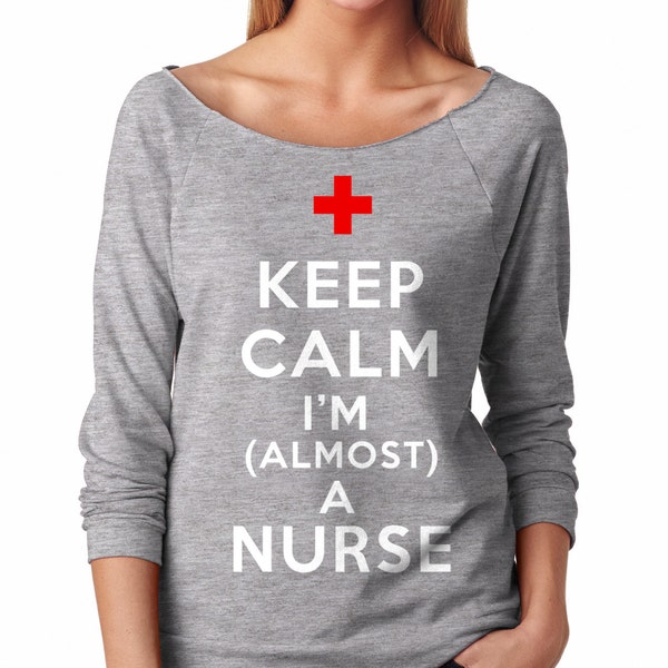 Nurse T-Shirt Almost A Nurse French Terry Raw Edge Shirt  T-shirt Stylish Gift For Student Nurse