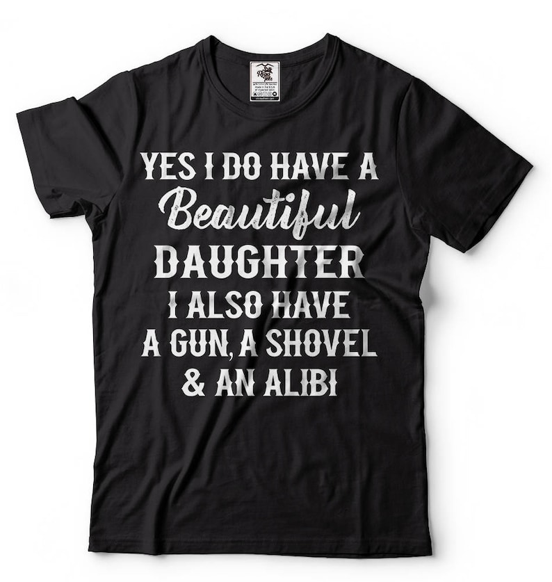 Gift for Father Mens Funny T-shirt Gift from Daughter to Dad Father's day Funny shirt Father of Daughter Mens funny shirt image 1